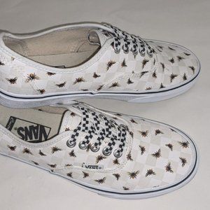 Vans Authentic Checkerboard Bee Print
